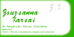 zsuzsanna karsai business card